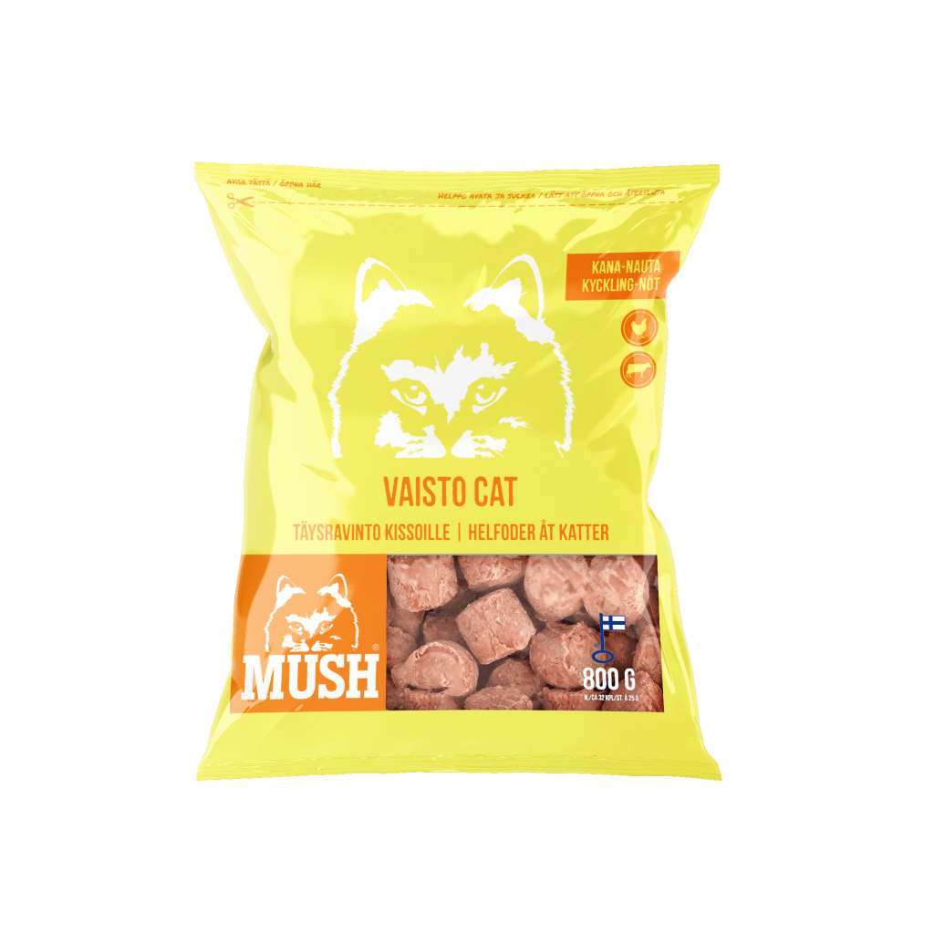 Kissanruoka Vaisto Cat keltainen